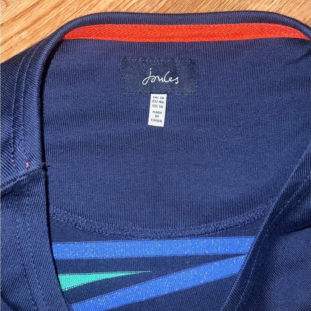 Joules Navy and Multicolor Striped Long Sleeve Top - Picture 3 of 6